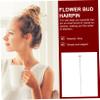 LALADEFIEE 4Pcs Flower Chinese Hair Stick Set Vintage Floral Hairpin for Women Traditional Hair Accessories view 3