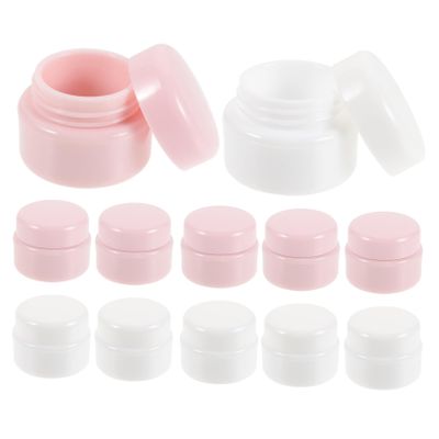 VALICLUD 12Pcs Refillable Plastic Makeup Container with Lids Small Cream Jars for Travel for Cosmetics and Skin Care Products Jars Leakproof Design