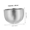 OATIPHO 200ml Double Layer Stainless Steel Shaving Foam Bowl 2pcs for Men Insulated Shaving Soap Cup Smooth Finish Supplies view 2