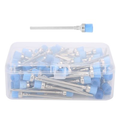 100pcs Nail Drill Bit Cleaning Brush Set, High Density Durable Brush Hair, Easy to Clean Nail Dust, Practical Manicure Tool Accessory with Transparent Storage Box (Blue)