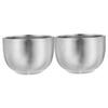 SHERCHPRY 200ml Stainless Steel Shaving Bowl Set 2pcs Double Layer Lather Mug for Men Heavy Duty Foaming Shaving Soap Dish for Home and Travel view 1