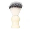 Barber Duster Brush with Curved Handle, Easy Cleaning Neck Hair Brush for Beard & Mustache, Portable White Plastic & Nylon Hair Trimming Tool view 4