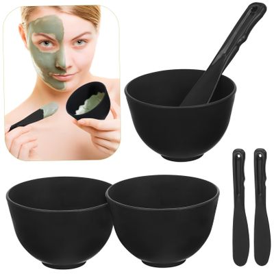 TOGEVAL 1Set Skincare Bowl with Mixing Bowls and Spatulas DIY Mud Mask Applicator Tool for Even Application and Easy Mixing for Home Beauty Routine