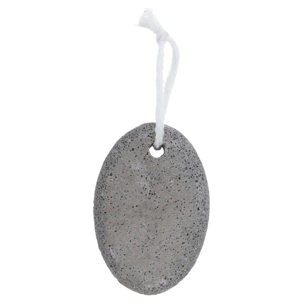PRETYZOOM Oval Pumice Stone for Feet Natural Volcanic Rock Exfoliator Foot Scrubber Tool for Dead Skin Removal and Massage Black Design
