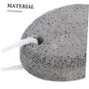 PRETYZOOM Oval Pumice Stone for Feet Natural Volcanic Rock Exfoliator Foot Scrubber Tool for Dead Skin Removal and Massage Black Design view 3