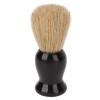 Beard Brush with Curved Handle, Men Shaving Brush, Synthetic, Home Salon Travel, Black Glossy Plastic Handle, Hair Removal Foam Brush view 1