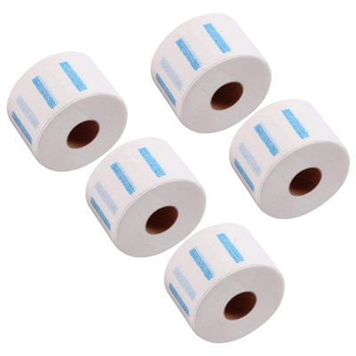 Ipetboom 5-Piece Disposable Waterproof Barber Neck Strips for Haircutting Stretchy Neck Paper Tissue Rolls Professional Hairdressing Wraps for Salons