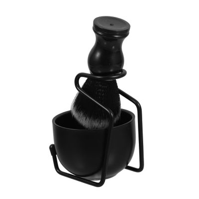 Holibanna Men's Shaving Brush Set Bowl and Stand Professional Manual Shaving Kit Nylon Brush and Hair Duster for Daily Use Grooming Essential for Barbers and Home