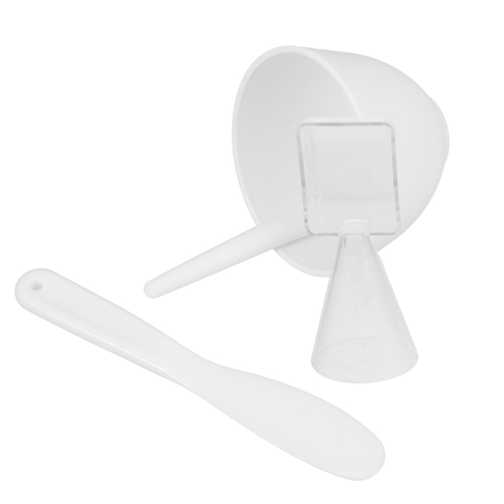 CTIRCHIU Silicone Facial Mask Mixing Bowl Set 4-Piece White DIY Mask Tools with Applicator for Beauty Use and Salon Accessories