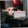 Beaupretty 4Pcs Nail Grinding Tool Organizer Portable Manicure Tool Cases for Salon Use Durable Nail Tool Box with Transparent Design Storage for Home Professional view 2