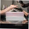 Beaupretty 4Pcs Nail Grinding Tool Organizer Portable Manicure Tool Cases for Salon Use Durable Nail Tool Box with Transparent Design Storage for Home Professional view 3
