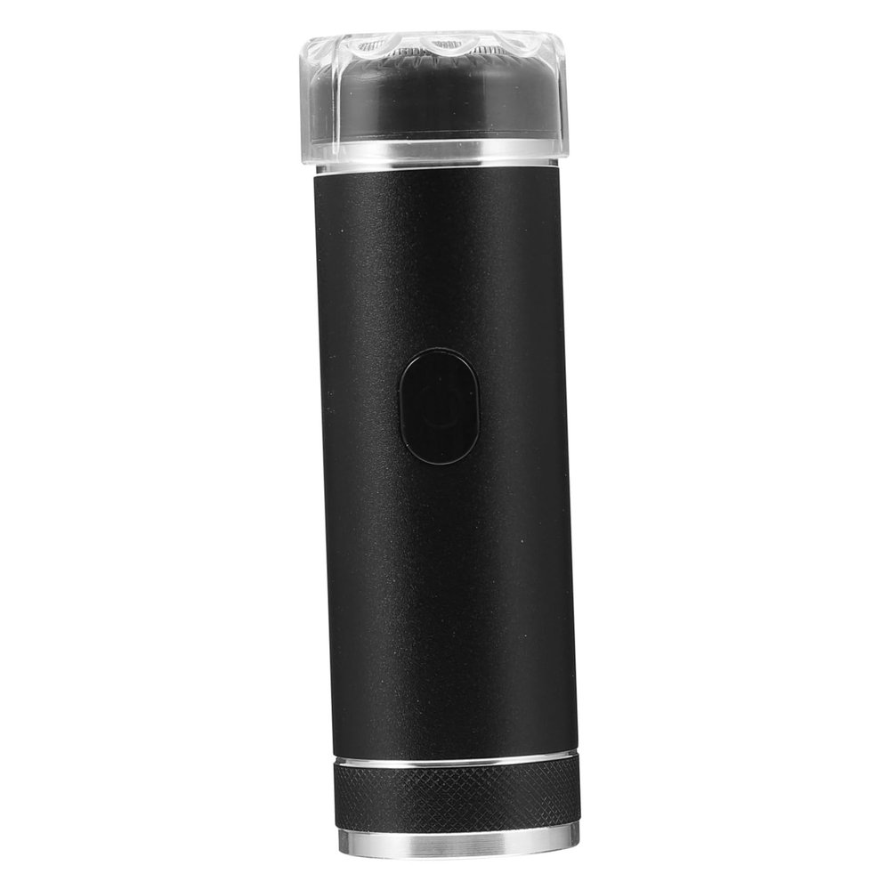 MUCKLILY 1Pc Portable Travel Electric Shaver for Men Ergonomic Design Rechargeable Wet Dry Use Compact Razor with Blades for Home and Travel Black