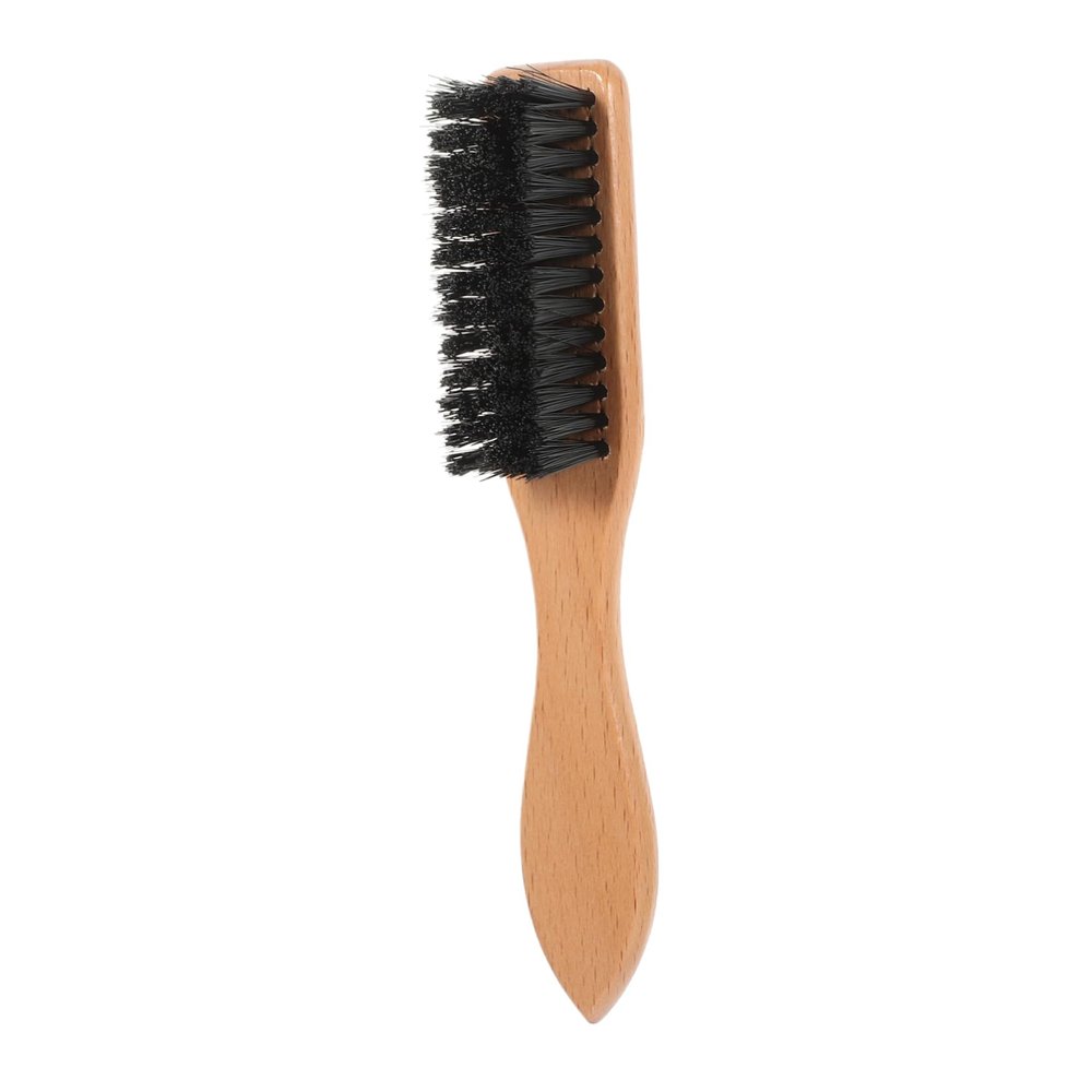 GANAZONO Beard Styling Tool Ergonomic Wooden Handle Natural Bristle Beard Brush for Grooming and Shaping Mustaches for Mens Daily Beard Care