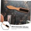 GANAZONO Beard Styling Tool Ergonomic Wooden Handle Natural Bristle Beard Brush for Grooming and Shaping Mustaches for Mens Daily Beard Care view 4
