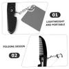 EXQUIMEUBLE Portable Folding Comb Keychain with Mirror Beard Comb for Men Lightweight and Durable Fine Tooth Design for Grooming the Go view 3