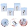 Gogogmee 4Pcs Eyebrow Pencil Sharpener Lid Single Hole Cosmetic Sharpener for Makeup Tools Sturdy Rust-Resistant Design for Eyeliner and Brow Pencils Random Color view 4