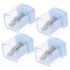 BATHVEVE Brow Pencil Sharpener Lid 4Pcs Single Hole Cosmetic Tool for Eyeliner and Brow Pens Sturdy and Rust-Resistant Makeup Accessories Random Color view 1