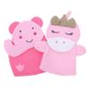BIUDECO Cartoon Kids Shower Scrubber Gloves 2-Piece Exfoliating Bath Mitt Set Soft Body Scrubbing Gloves for Children for Gentle Exfoliation and Bath Time view 1