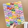 120 Pcs Cute Cartoon Small Hair Ties, Cotton Elastic Hair Ties Bands, Girls Ponytail Ropes Holders, Headwear Colorful Hairstyle Accessories view 1