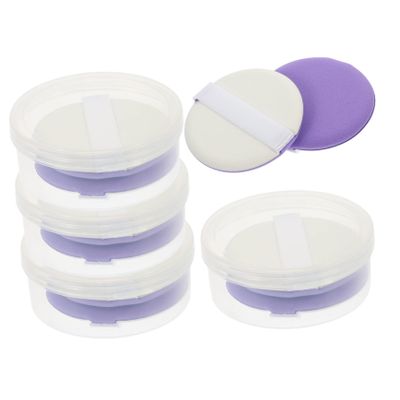 Beaupretty 5Sets Round Makeup Sponges for Foundation Hydrophilic Non Cosmetic Pads Soft and Absorbent Facial Powder for Women with Storage Box