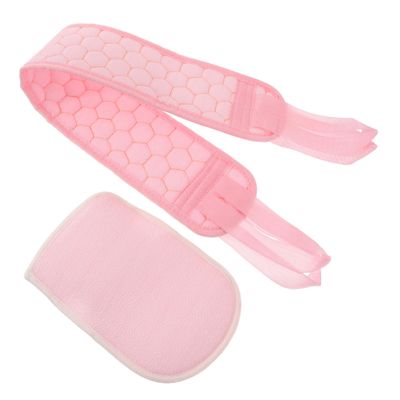 BATHVEVE 2Pcs Exfoliating Bath Scrubber Soft Back Wash Gloves Pulling Strip for Spa Experience Gentle Skin Friendly Material for Smooth Skin Care and Relaxation