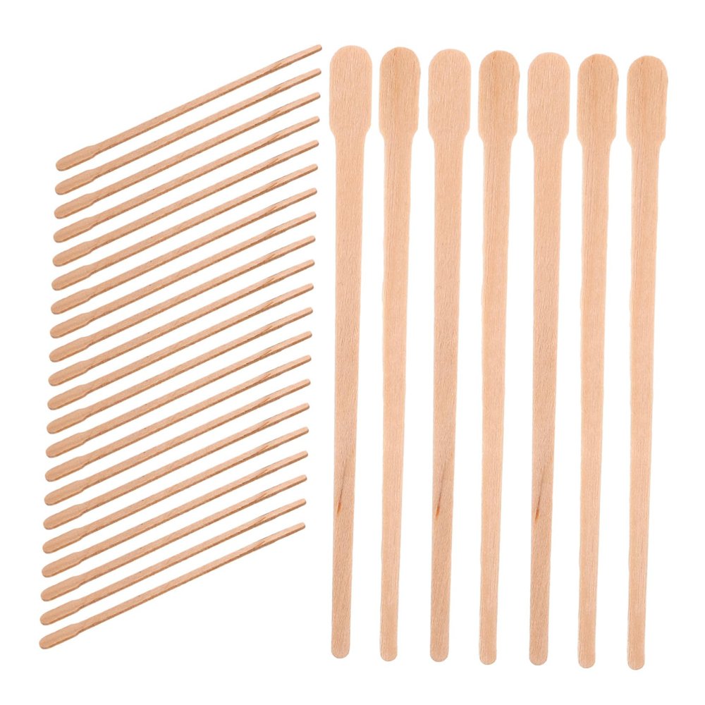 TOYZFRIENDY 100Pcs Body Wax Applicators Single Use Wooden Top Wands for Hair Removal Lightweight Sticks for Sensitive Areas for Personal Care and DIY Crafts