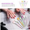 BATHVEVE 7Pcs Dust Brush for Nail Cleaning and Manicure Mixed Color Brushes with Dense Bristles for Nail Art Portable and Durable Nail Dust Cleaner view 3