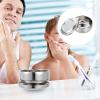 BESTYASH 1Pc Sturdy Lidded Shaving Bowl for Men Capacity Soap Bowl Durable Stainless Steel Barber Shop Shaving Container Comfortable Grip Smooth Surface Design view 3