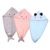 PartyKindom 3Pcs Cartoon Hair Drying Wrap Fast Drying Hair Care Cap for Women Super Absorbent Fleece Towel with Button for Home Travel Bath Spa Use view 1
