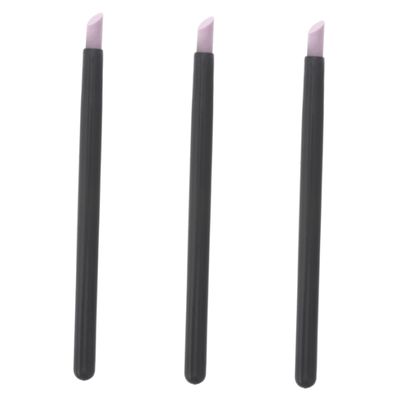 Luxshiny 3Pcs Nail Cuticle Pusher Ergonomic Handle Nail Tool for Dead Skin Removal Fingernail Grinding Portable Nail Care Polishing Stick for Home Travel