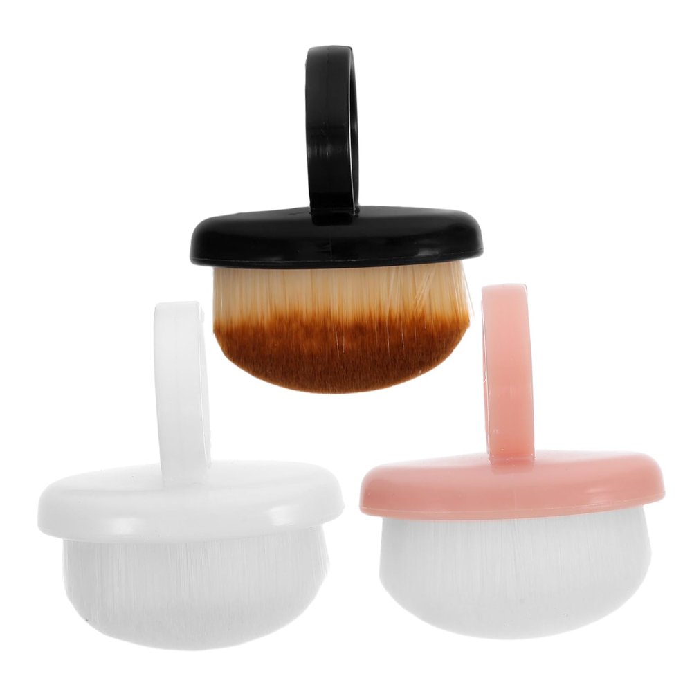 GALPADA 3Pcs Nail Brush Duster Soft Bristle Nail Cleaning Brushes for Manicure Portable Nail Tech Supplies with User Friendly Handle for Home and Salon Use