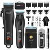 HIENA PRO Hair Clippers for Men Professional, Cordless Barber Clipper T-Blade Beard/Hair Trimmer Electric Razor Foil Shaver Set, Men's Hair Cutting Kit with LED Display, Barber or Home Use view 1