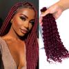 Topnormantic Human Braiding Hair for Boho Braids, 12A #99j Boho Hair for Braiding Knotless Curly Burgundy 100g Unprocessed Brazilian Virgin Bulk Human Hair Tangle-Free Deep Wave Bohemian Braid 22 Inch view 1