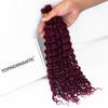 Topnormantic Human Braiding Hair for Boho Braids, 12A #99j Boho Hair for Braiding Knotless Curly Burgundy 100g Unprocessed Brazilian Virgin Bulk Human Hair Tangle-Free Deep Wave Bohemian Braid 22 Inch view 2
