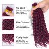 Topnormantic Human Braiding Hair for Boho Braids, 12A #99j Boho Hair for Braiding Knotless Curly Burgundy 100g Unprocessed Brazilian Virgin Bulk Human Hair Tangle-Free Deep Wave Bohemian Braid 22 Inch view 3