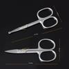 Healeved 2Pcs Stainless Steel Eyebrow Nose Hair Scissors Precision Makeup Trimmer Design for Easy Grooming for Eyebrow Shaping Nose Hair Removal Black view 2