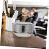 OUNONA Stainless Steel Shaving Soap Bowl Lid Practical Foaming Container for Men Sturdy Lathering Shave Bowl for Home or Travel Use view 3