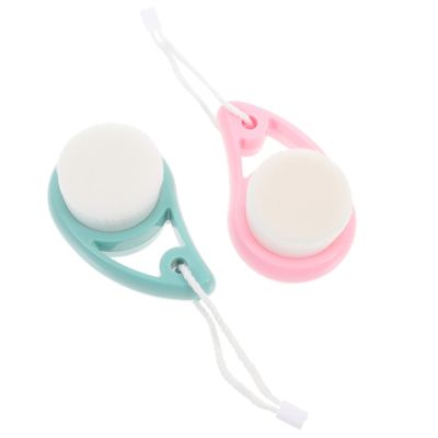 Beaupretty 2pcs Travel Facial Cleansing Brush Face Scrubbers for Gentle Exfoliation Clean