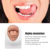3D Realistic Silicone Tongue and Mouth Model with Acrylic Stand for Lip and Tongue Piercing Practice, Medical Tongue Display Research Tool, Skin Tone (Flesh Blond) view 3