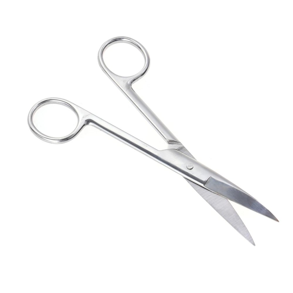 MUCKLILY Stainless Steel Eyebrow Trimming Scissors for Women Makeup Tweezer Nose Hair Scissors Curved for Beauty