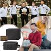 Aganmi Personalized Gifts Travel Toiletry Bag for Men Engraved Initial PU Leather Waterproof Shaving Bag for Toiletries Accessories Fathers Day Birthday Gift for Men Dad Husband Son, Black Q view 2