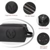 Aganmi Personalized Gifts Travel Toiletry Bag for Men Engraved Initial PU Leather Waterproof Shaving Bag for Toiletries Accessories Fathers Day Birthday Gift for Men Dad Husband Son, Black Q view 4