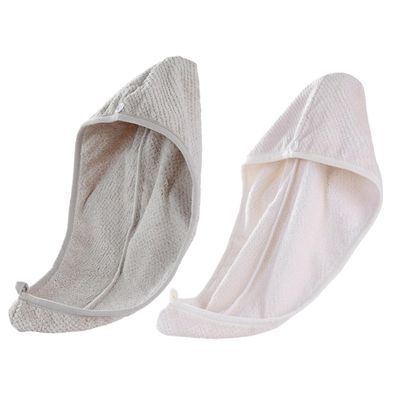 BATHVEVE 2Pcs Microfiber Hair Drying Caps Super Absorbent Quick Drying Towel for Fast Hair Drying Lightweight and Portable for Home and Travel Use Random Colors