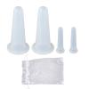 4pcs Silicone Facial Cupping Set, Anti Aging Face Massage Tool with Gauze Bag for Cheeks Eyes Vacuum Suction Drainage Cup Therapy for Skin Care & Wrinkle Reduction (Transparent) view 1
