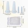 4pcs Silicone Facial Cupping Set, Anti Aging Face Massage Tool with Gauze Bag for Cheeks Eyes Vacuum Suction Drainage Cup Therapy for Skin Care & Wrinkle Reduction (Transparent) view 2