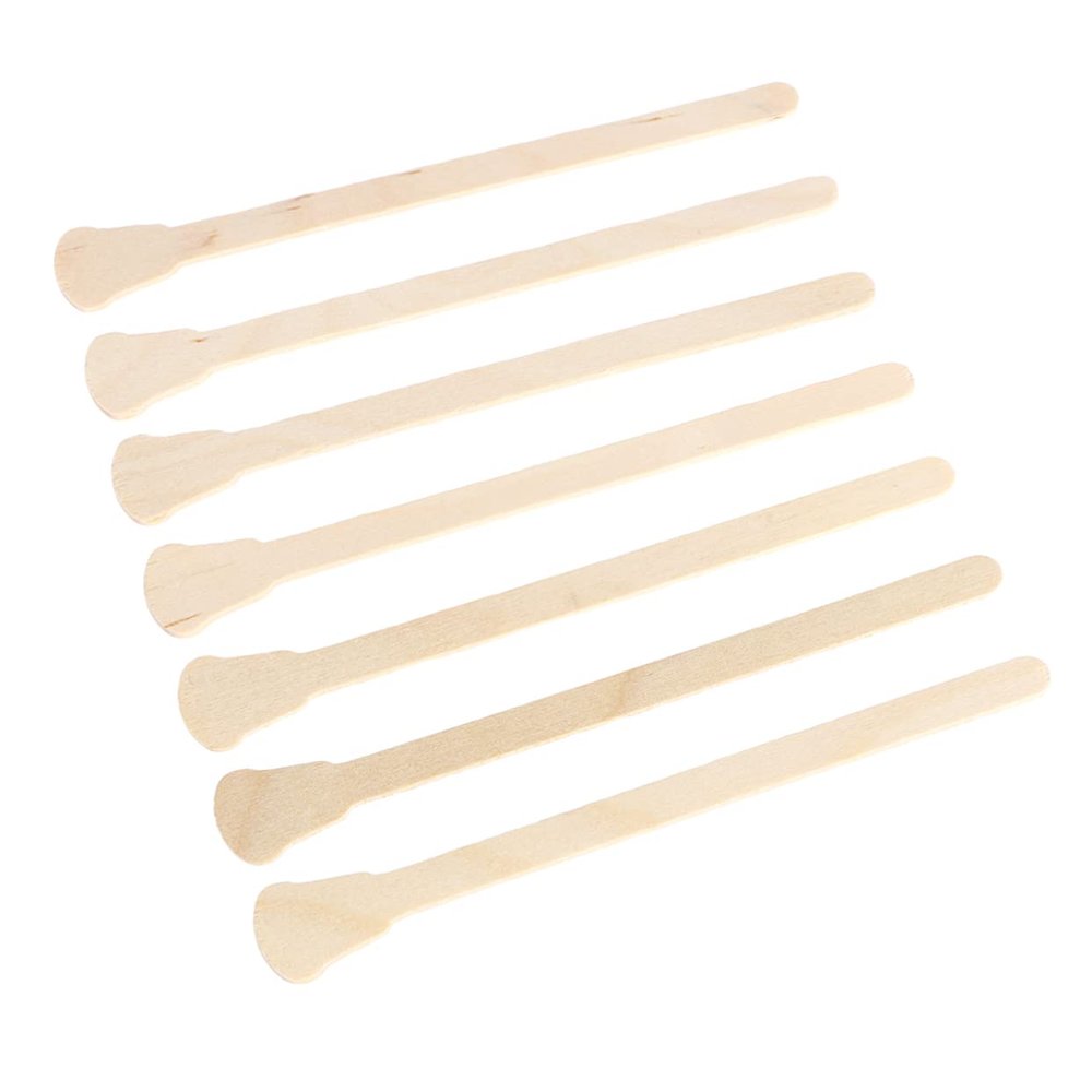 FONDOTIN 200Pcs Disposable Wooden Waxing Spatulas Natural Color for Hair Removal Suitable for Hot and Strip Wax Professional DIY Use Odorless Skin Safe