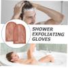 Beavorty 2Pcs Bathing Exfoliating Mittens Shower Scrub Gloves for Body Rich Foaming Net Design Portable Exfoliating Mitts for Easy Skin Cleaning for Home Travel view 4