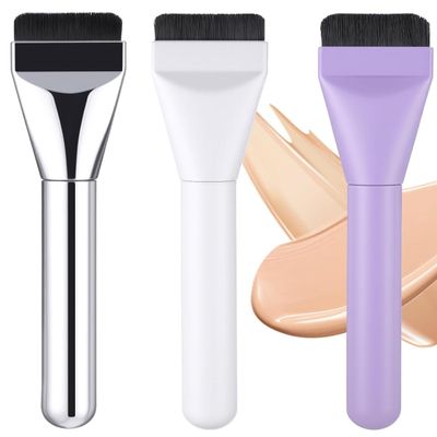 3 Pcs Flat Foundation Brush, Spatula Brush Makeup Face Mask Brushs, Blender Professional Liquid Foundation Brushs Tool for Applicator Face Cream Powder Concealer