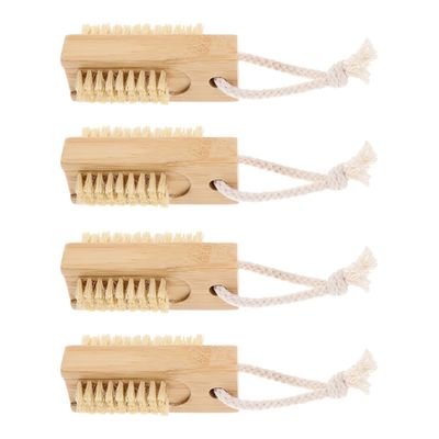 Beaupretty 4Pcs Hand Nail Brush Portable Nail Scrubbing Brush for Fingernail Toenail Cleaning Gentle Skin Comfortable Grip Compact Design for Go Manicure Care