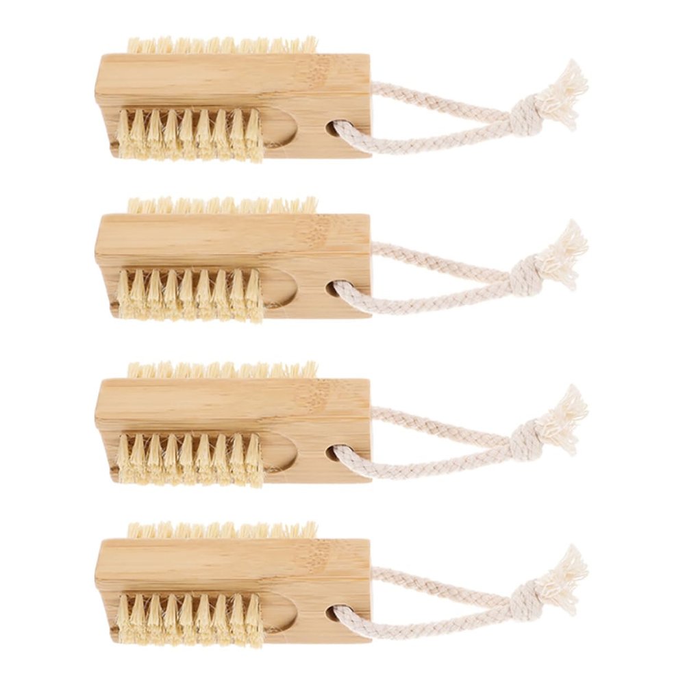 Beaupretty 4Pcs Hand Nail Brush Portable Nail Scrubbing Brush for Fingernail Toenail Cleaning Gentle Skin Comfortable Grip Compact Design for Go Manicure Care